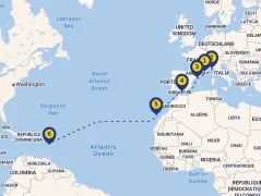 Mapa plavby