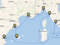 Mapa plavby